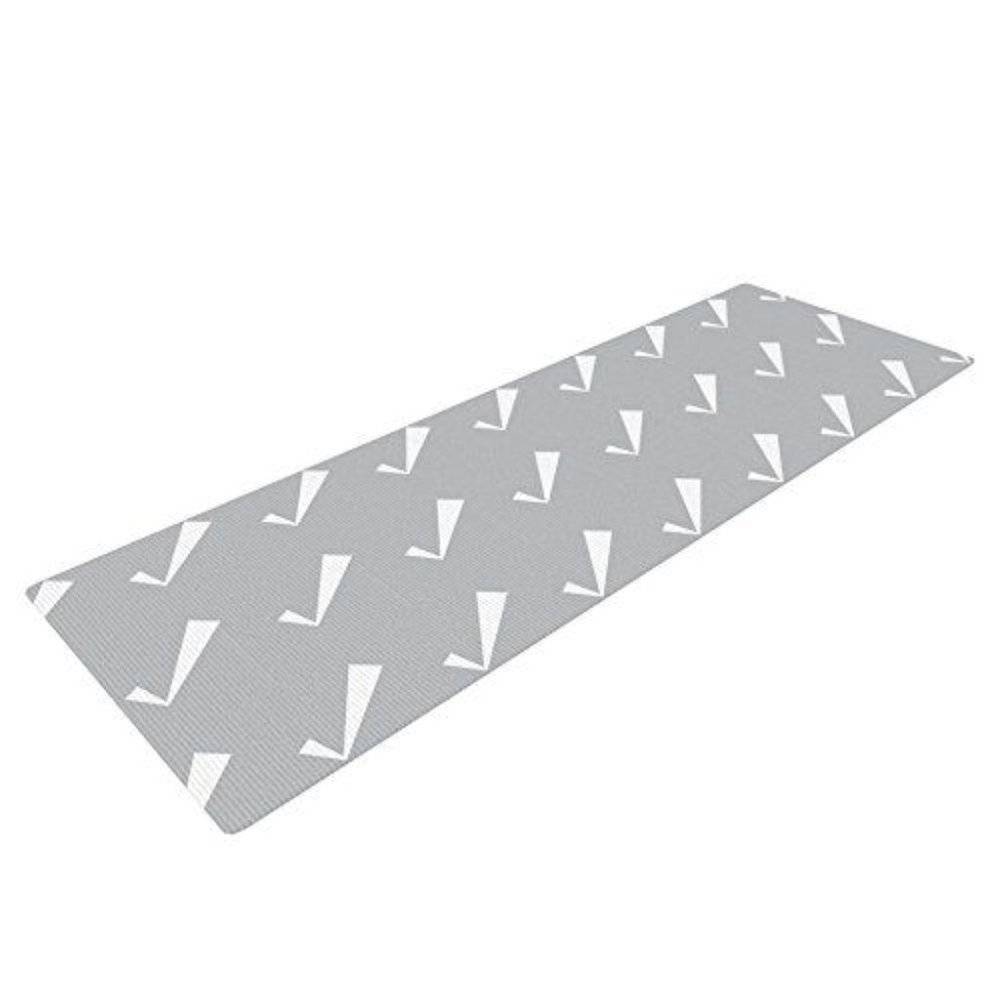 Check You Out Grey Yoga Mat 72" x 24"